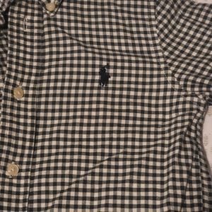 Black and white checkered polo